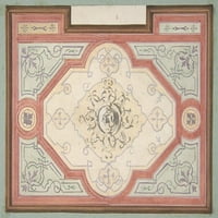 Dizajn za ukras plafovog plakata ispisa Jules-Edmond-Charles Lachaise