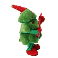 Pjevanje plesnog božićnog drvca, živopisna električna plišana igračka smanjuje stresne pjesme za napajanje baterije za stolove za djecu za krevete Božićna drveća, božićno stablo gitare