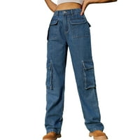 Teretne pantalone za žene sa džepovima odobrenje modne ženske proljetne ljetne džepove gumb srednje