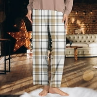 Easeryne posteljine hlače za žene svijetlo vrećice Jogger opuštene pantalone za noge za žene za žene