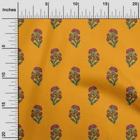 Onuone pamuk poplin senf žuta tkanina cvjetna blok šivaće tkanina od dvorišta otisnuta DIY odjeća šivaće
