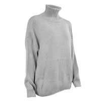 Off rame Žene čvrste pulover s rukavima dugi ležerni džemper pletena džemper žena jakna plus plus