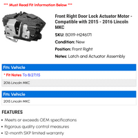 Motor alata za zaključavanje desnog desnog vrata - kompatibilan sa - Lincoln MKC