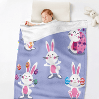 Krišćanski zečji jaja pokrivač za kauč kauč kauč za kauč toplo udobno baca posteljinu Uskrs zeko pokrivač
