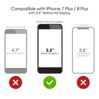 CASICTINKINK Torbica za iPhone Plus Plus - Custom Ultra tanka tanka tvrda crna plastična plastična pokrivača