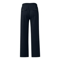 Zuwimk muške hlače, muške teretne hlače Ležerne prilike za crtanje Jogger Sportske pantalone Tamno plava,