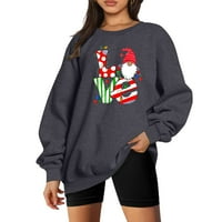 Ženske vrhove Dressy Ležerne prilike stabilne odjeće Ženska casual modni božićni ispisani pulover s