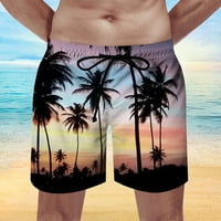 Muške tiskane kratke hlače nove tropske havajske plaže modne prozračne ležerne hlače, crna, xxxxl