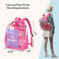 Payusd Veliki vodootporni čisti ruksaci za školu Teška plastična knjižara PVC ruksaci za djevojke Dječje