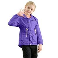 Topli kaputi za djevojke dječje dječje dječake zimski kaput sa džepnim kapuljačnim jaknama sa zatvaračem