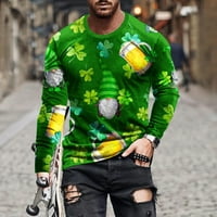 MUŠKI DAN ST.PATRICK T-majica s kratkim rukavima pulover s kratkim rukavima 3D ispisana bluza Green,