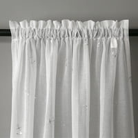 Anjee poluista voine zavjese dugi paneli, džep za šipke poliesterski čisti prozorske zavjese za kuhinju