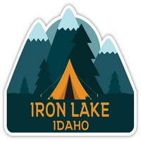 Iron Lake Idaho Suvenir Vinil naljepnica za naljepnicu Kamp TENT dizajn
