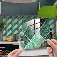 IOPQO zidne naljepnice 1Set samoljepljiva pločica 3D naljepnica Kuhinja Kupatilo Zidno naljepnica Dekoracija