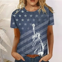 Aaiaymet ženska majica Dan nezavisnosti za žene Ispiši dnevne ljetne košulje za žensko tenk izreza na