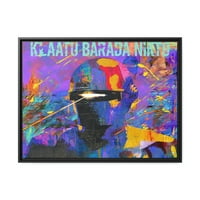Gort Klaatu Barada Nikto Uokvirila je platnu zidnu umjetnost - pop umjetnost