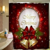 Božićni sauš za zavjese za tuš otisnuta vodootporna brza suha voda otporna na kupatilo za kupatilo za kupatilo za dom