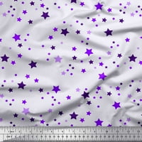 Soimoi ljubičasti pamučni dres pamuk tkanine zvijezde zvijezda Široko tiskovina tkanine