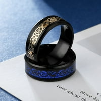 Modni jednostavni muškarci Svjetlosni zmaj uzorak užareni prsten za nakit