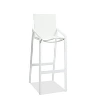 Whiteline Moderna vanjska dnevna bijela rio savremena vanjska stolica za vanjsku baru, set