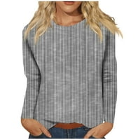Košulje s dugim rukavima za žene Slatke grafičke majice za ispis Bluze casual plus veličina osnovnih vrhova pulover
