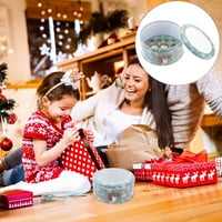 Božićno okruglo željezo BO Creative Candy Jar Prozirni poklopac Prijenosni viseći ručni ukras za ukrašavanje