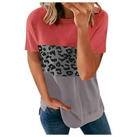 Bigersell ženske kratkih rukava na vrhu ženske ljetne tuničke okrugle vrat tiskane majice casual bluza
