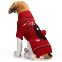 Comfy meki vrhovi za pse odjeća Puppy majica Mali psi Očišćane Doggie Party majica Božić za kućne ljubimce A3-crveno male