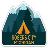 Rogers City Michigan Suvenir Vinil naljepnica za naljepnicu Kamp TENT dizajn