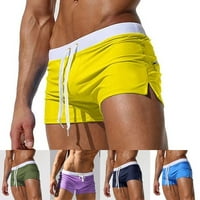 Muški ljetni plivački šorc plivajuće kratke hlače kopari kupaći kostimi plaža bokser trup žuta l