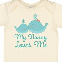 Inktastična darny voli me unuke Whale Gift Baby Boy ili Baby Girl Bodysuit