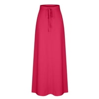 Ženska ljetna ležerna suknja Čvrsta džepna suknja za temperaturu u obliku elastične struke