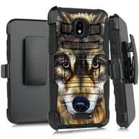 Hybrid Kickstand Telefon za telefon Kompatibilan sa Wiko Life C201Ae - Wolf Face