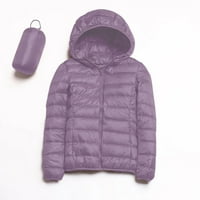 KETYYH-CHN Zimski kaputi za žene Zimska jakna Oplata Ženska kaputa Ležerne prilike za zgušnjavanje Purple,