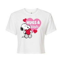 Kikiriki - Snoopy zagrljaji i poljupci - Juniors obrezani pamučni mješavina T - majica