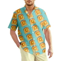 Muški gumb s kratkim rukavima dolje majice Havajski casual festival hrane PrintIDprinted majica na plaži