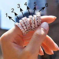 Toyella puni krug pun dijamanata i cirkonskih ženskih prstena, srebrnog nakita, stotine odgovarajućih prstenova br.10
