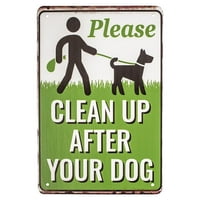 Molimo očistite svoj pas Poop Metal znak držite na travi Obavijest o upozorenju na otvorenom dekor dvorišta
