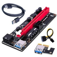 Ver Riser adapter adapter USB 3. PCI-EVER 009S Express 15- 15-pinski do 6-pin USB 3. PCI-EVER 009S adapter za adapter za adapter za adapter koristan crna