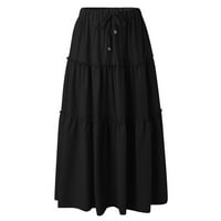 Suknje SoighXZC za žene Ležerne prilike visokog struka Cvjetni print Summer Stretchy Boho Line Swing