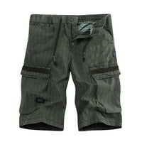 Yievt muški zvecke kratke hlače ljeto čisto opušteno trčanje kratkim tasterima za vuču džepova za patentne