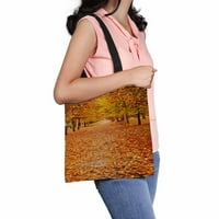 Narančasta jesenska alleška platna ramena torbe torbe torba torbice za kupovinu