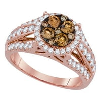 1 2CTW-Diamond Larissa modni smeđi prsten