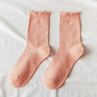 Uorcsa seksi slatke žene smiješne kože prilagođene kože meke jesenske i zimske udobne čarape ružičaste