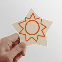 Narančasta ručna slika Sun Sunshine Star naljepnica za naljepnice za vinil naljepnica naljepnica