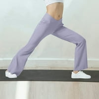 Ženske hlače Sportska joga Crisscross High Squik sa džepovima Nogavice Hlače za žene za žene
