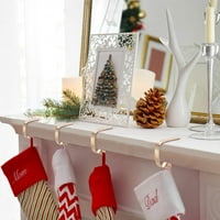 Kamin Božićni nosač čarapa, čarapa, kuka za kamin, kuka za čarape, teški uređeni dekor