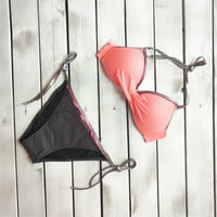 Ocivier Split veličine Soild Print Plus bikini kupaći kostimi za kupaće od plaže Ženska kupaći kostimi