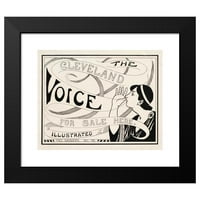 Theo Saunders Crni moderni uokvireni muzej umjetnički print pod nazivom - Clevelandski glas
