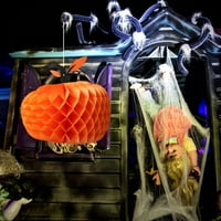 Halloween Dekoracija Početna Vanjski ukrasi za bundeve od pupke Kartonski privjesak sa bundevom